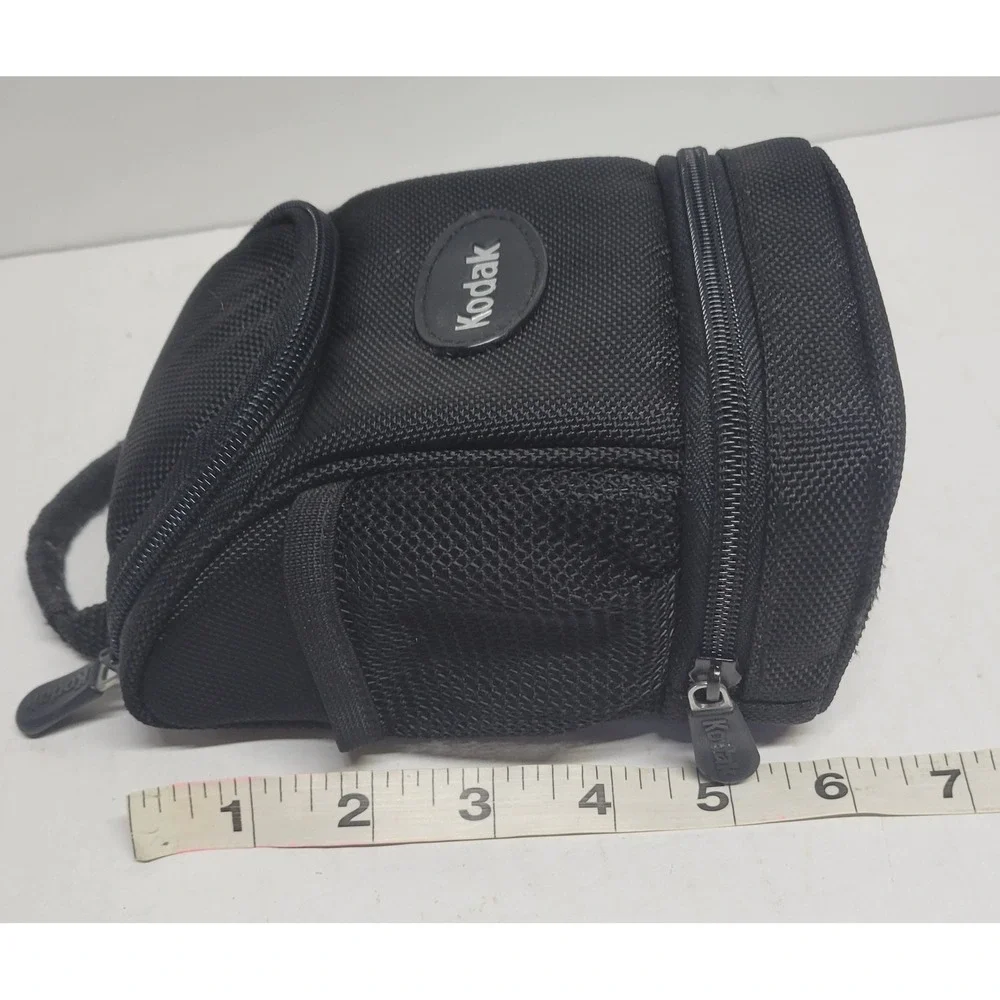 Kodak Black Nylon Compact Camera Bag Padded Case with Belt Loop and Mesh Pockets
